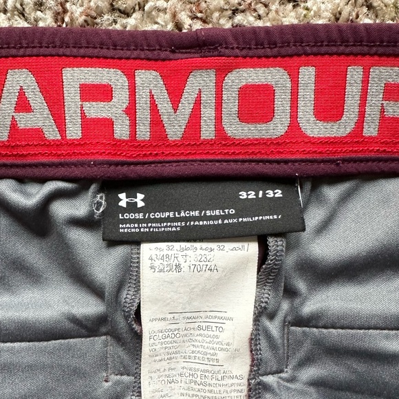 Rare *UNDER ARMOUR Loose* wicking lightweight casual golf ⛳️ pants - 32 - Plum! - Picture 4 of 4